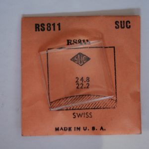 Verre montre SUC RS 811 - SWISS - 24,8x22,2 [NOS] (Watch crystal)