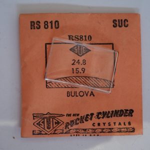 Verre montre SUC RS 810 - BULOVA - 24,8x15,9 [NOS] (Watch crystal)