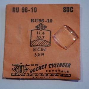 Verre montre SUC RU 96-10 - ELGIN 6309 - 11,4x10,7 [NOS] (Watch crystal)