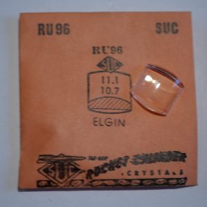 Verre montre SUC RU 96 - ELGIN - 11,1x10,7 [NOS] (Watch crystal)