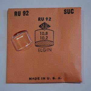 Verre montre SUC RU 92 - ELGIN - 10,8x10,2 [NOS] (Watch crystal)