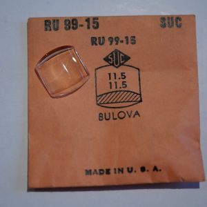 Verre montre SUC RU 99-15 - BULOVA - 11,5x11,5 [NOS] (Watch crystal)