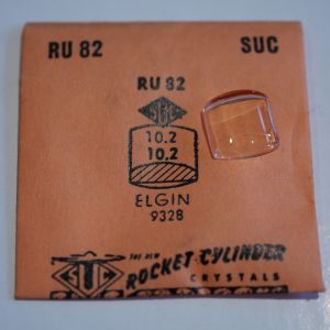 Verre montre SUC RU 82 - ELGIN 9328 - 10,2x10,2 [NOS] (Watch crystal)