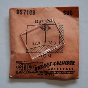 Verre montre SUC RS 710B - ELGIN - 22,9x18 [NOS] (Watch crystal)