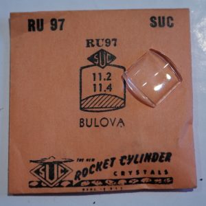 Verre montre SUC RU 97 - BULOVA - 11,2x11,4 [NOS] (Watch crystal)