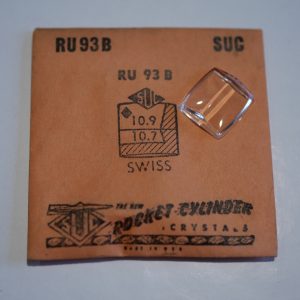 Verre montre SUC RU 93B - SWISS - 10,9x10,7 [NOS] (Watch crystal)