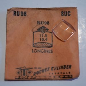 Verre montre SUC RU 98 - LONGINES - 11,5x10,4 [NOS] (Watch crystal)