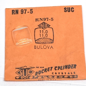 Verre montre SUC RN 97-5 Compatible BULOVA - 11x11 [NOS] (Watch crystal)