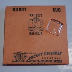 Verre montre SUC RU 83T - BENRUS - 10,3x10,3 [NOS] (Watch crystal)