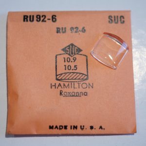 Verre montre SUC RU 92-6 - HAMILTON Roxanna - 10,9x10,5 [NOS] (Watch crystal)