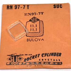 Verre montre SUC RN 97-7T Compatible BULOVA - 11,1x11,1 [NOS] (Watch crystal)
