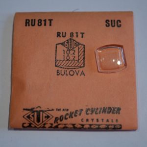 Verre montre SUC RU 81T - BULOVA - 10,2x10,2 [NOS] (Watch crystal)