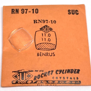 Verre montre SUC RN 97-10 Benrus - 11x11 [NOS] (Watch crystal)