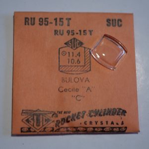 Verre montre SUC RU 95-15T - BULOVA Cecile - 11,4x10,6 [NOS] (Watch crystal)