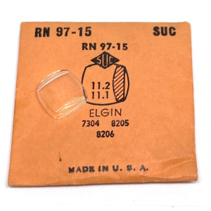 Verre montre SUC RN 97-15 ELGIN 7304, 8205, 8206 - 11,2x11,1 [NOS] (crystal)