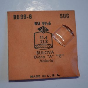 Verre montre SUC RU 99-6 BULOVA Diane Valerie - 11,4x11,2 [NOS] (Watch crystal)