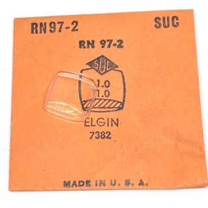 Verre montre SUC RN 97-2 - Compatible Elgin - 11x11 [NOS] (Watch crystal)