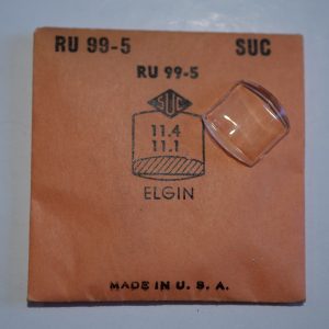 Verre montre SUC RU 99-5 - ELGIN - 11,4x11,1 [NOS] (Watch crystal)