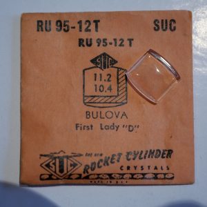 Verre montre SUC RU 95-12T - BULOVA - 11,2x10,4 [NOS] (Watch crystal)