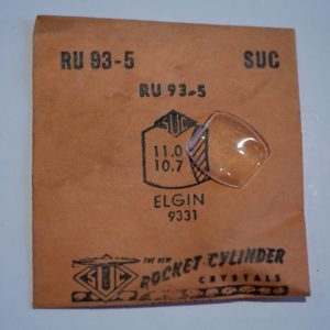 Verre montre SUC RU 93-5 - ELGIN 9331 - 11x10,7  [NOS] (Watch crystal)