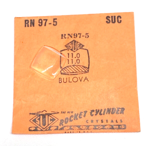 Verre montre SUC RN 97-5 - Compatible Bulova - 11x11 [NOS] (Watch crystal)