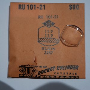 Verre montre SUC RU 101-21 - ELGIN 3257 - 11,9x11,9 [NOS] (Watch crystal)
