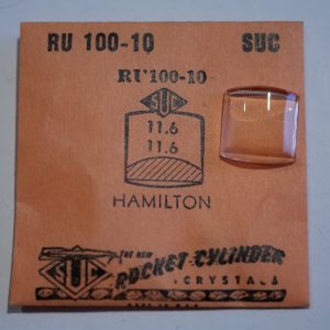 Verre montre SUC RU 100-10 - HAMILTON - 11,6x11,6 [NOS] (Watch crystal)