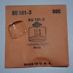 Verre montre SUC RU 101-3 - HAMILTON Nolq - 11,8x11 [NOS] (Watch crystal)