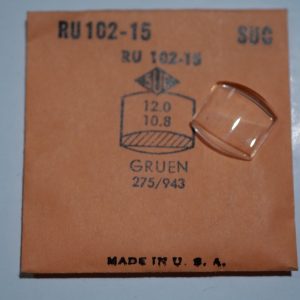 Verre montre SUC RU 102-15 - GRUEN - 275/943 [NOS] (Watch crystal)