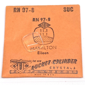 Verre montre SUC RN 97-8 - Compatible HAMILTON - 11,1x11,1 [NOS] (Watch crystal)