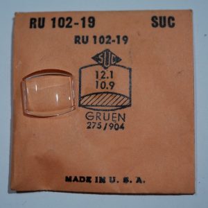 Verre montre SUC RU 102-19 - GRUEN 275/904 - 12,1x10,9 [NOS] (Watch crystal)