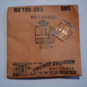 Verre montre SUC RU 100-20B - ELGIN - 11,6x11,5 [NOS] (Watch crystal)