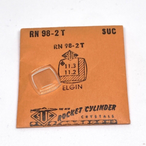 Verre montre SUC RN 98-2T - Compatible Elgin 11,3x11,2 [NOS] (Watch crystal)