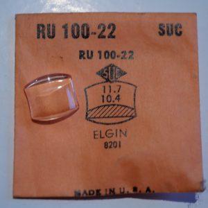 Verre montre SUC RU 100-22 - ELGIN 8201 - 11,7x10,4 [NOS] (Watch crystal)