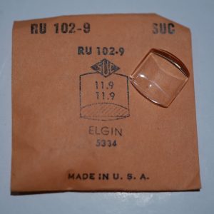 Verre montre SUC RU 102-9 - ELGIN 5334 - 11,9x11,9 [NOS] (Watch crystal)