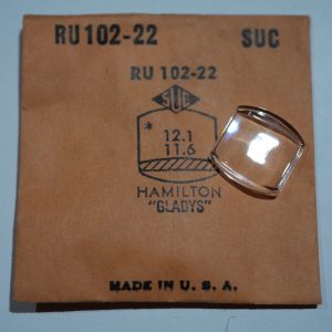 Verre montre SUC RU 102-22 - HAMILTON "Gladys" - 12,1x11,6 [NOS] (Watch crystal)