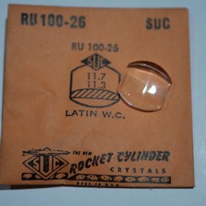 Verre montre SUC RU 100-26 - LATIN W.C - 11,7x11,3 [NOS] (Watch crystal)