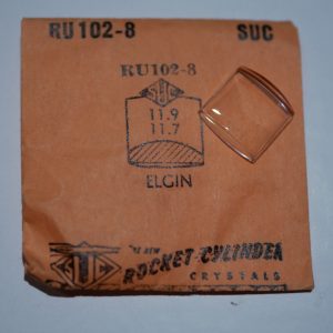 Verre montre SUC RU 102-8 - ELGIN - 11,9x11,7 [NOS] (Watch crystal)