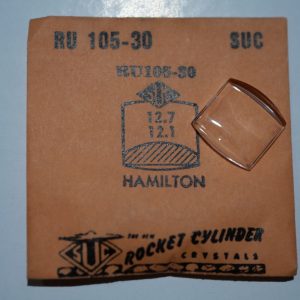 Verre montre SUC RU 105-30 - HAMILTON - 12,7x12,1 [NOS] (Watch crystal)