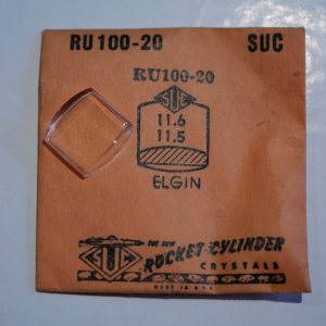 Verre montre SUC RU 100-20 - ELGIN - 11,6x11,5 [NOS] (Watch crystal)