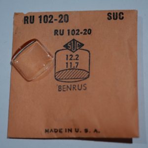 Verre montre SUC RU 102-20 - BENRUS - 12,2x11,7 [NOS] (Watch crystal)