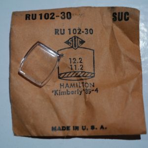 Verre montre SUC RU 102-30 - HAMILTON Kimberly - 12,2x11,2 [NOS] (Watch crystal)