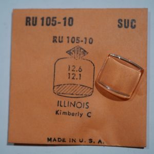 Verre montre SUC RU 105-10 - ILLINOIS Kimberly - 12,6x12,1 [NOS] (Watch crystal)