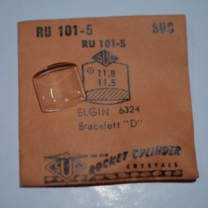 Verre montre SUC RU 101-5 - ELGIN 6324 - 11,8x11,5 [NOS] (Watch crystal)