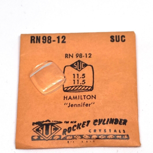 Verre montre SUC RN 98-12 - HAMILTON "Jennifer" 11,5x11,5 [NOS] (Watch crystal)