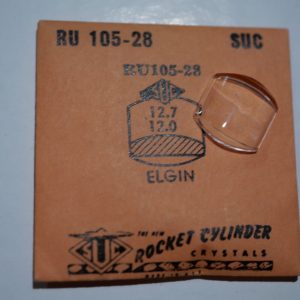 Verre montre SUC RU 105-28 - ELGIN - 12,7x12 [NOS] (Watch crystal)