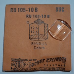 Verre montre SUC RU 105-10B - BENRUS Debra - 12,6x12,6 [NOS] (Watch crystal)