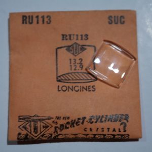 Verre montre SUC RU 113 - LONGINES - 13,2x12,9 [NOS] (Watch crystal)