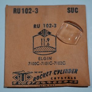Verre montre SUC RU 102-3 - ELGIN 7100C - 11,9x11,6 [NOS] (Watch crystal)