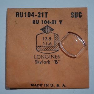 Verre montre SUC RU 104-21T - LONGINES Skylark - 12,5x11,6 [NOS] (Watch crystal)